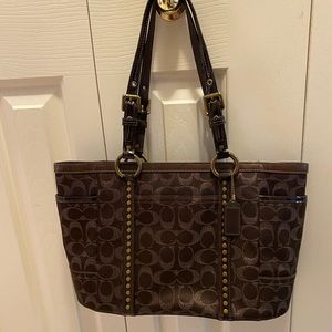 Brown Coach handbag